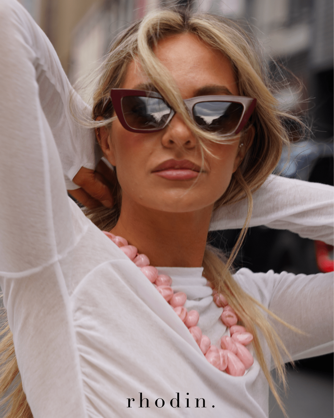 RC Pink Island Pebble Necklace