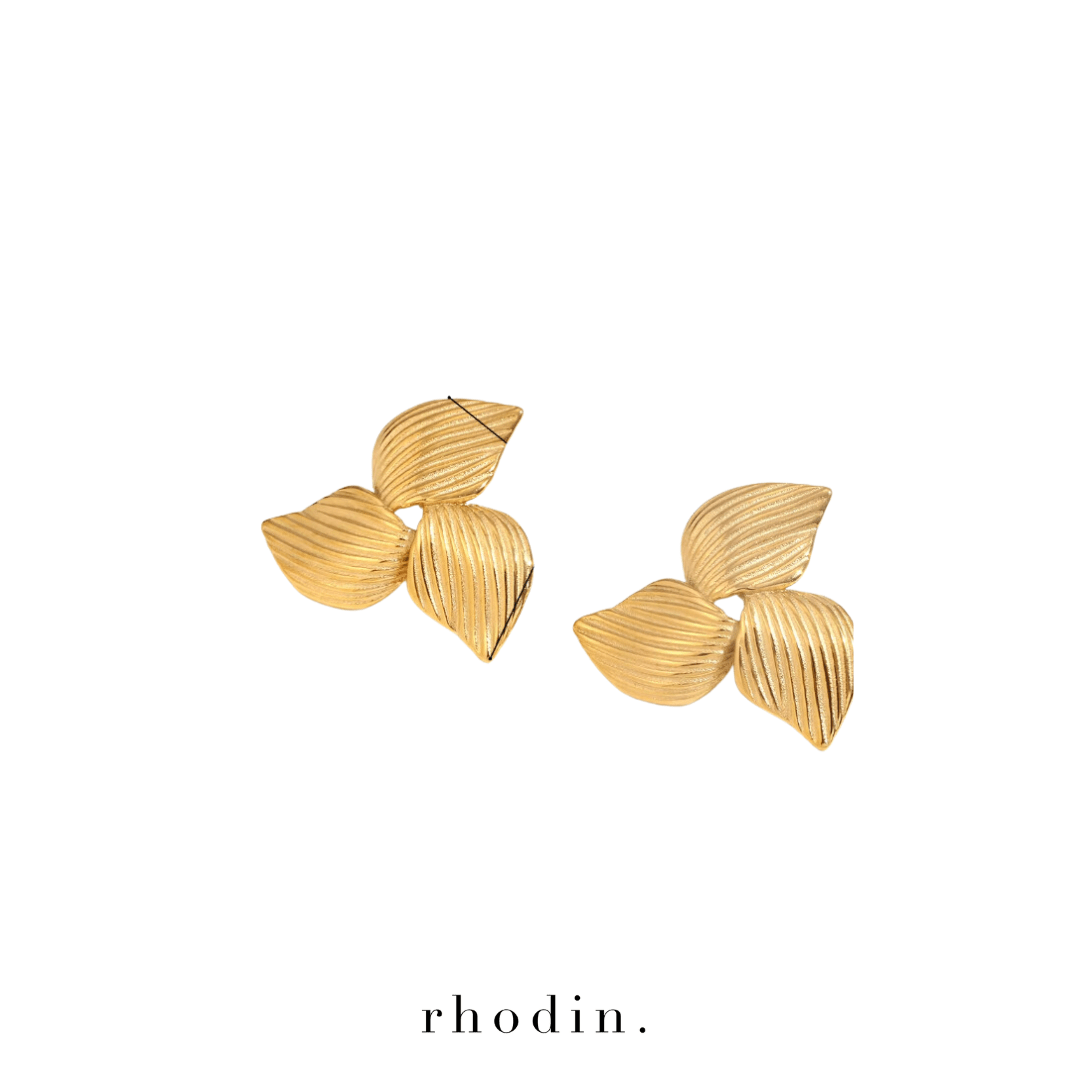 RC Gold Pinwheel Earrings