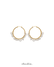 rhodin Earrings RC Crystal Milk Hoop Earrings