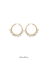 RC Crystal Milk Hoop Earrings