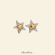 RC Two Tone Star Earrings