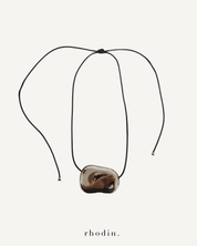 RC Silver Stanley Pebble Cord Necklace