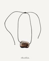 RC Silver Pebble Cord Necklace - Adjustable