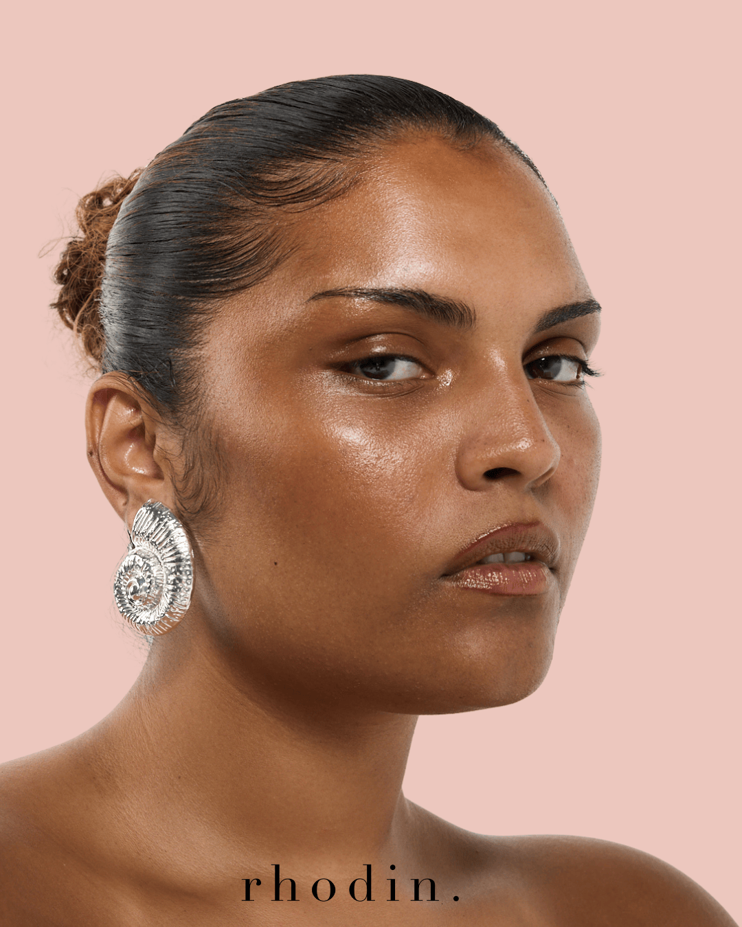 RC Seashell Silver Statement earrings