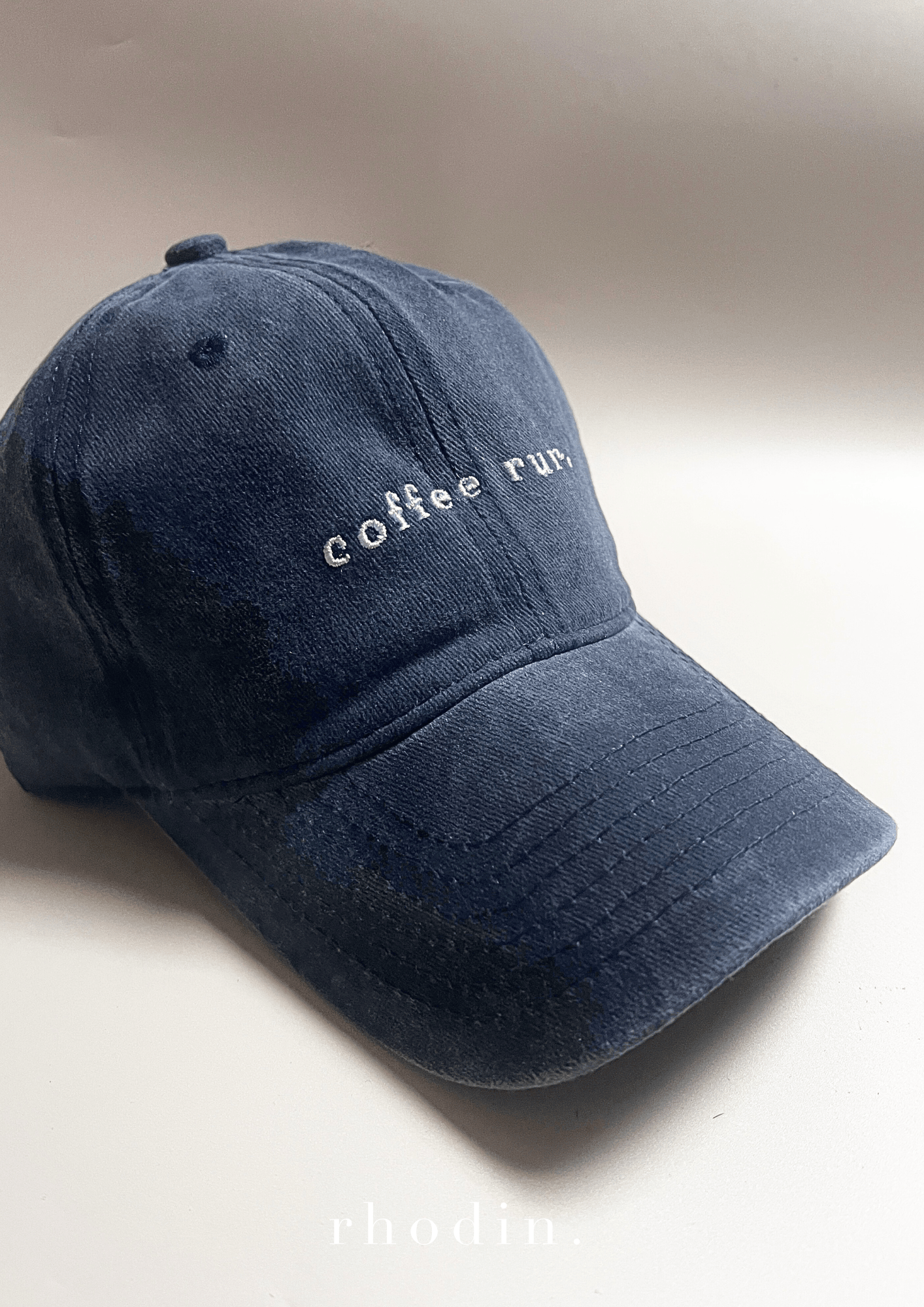 RC Baseball Cap - Blue Washed  - Coffee Run Logo RESTOCKED