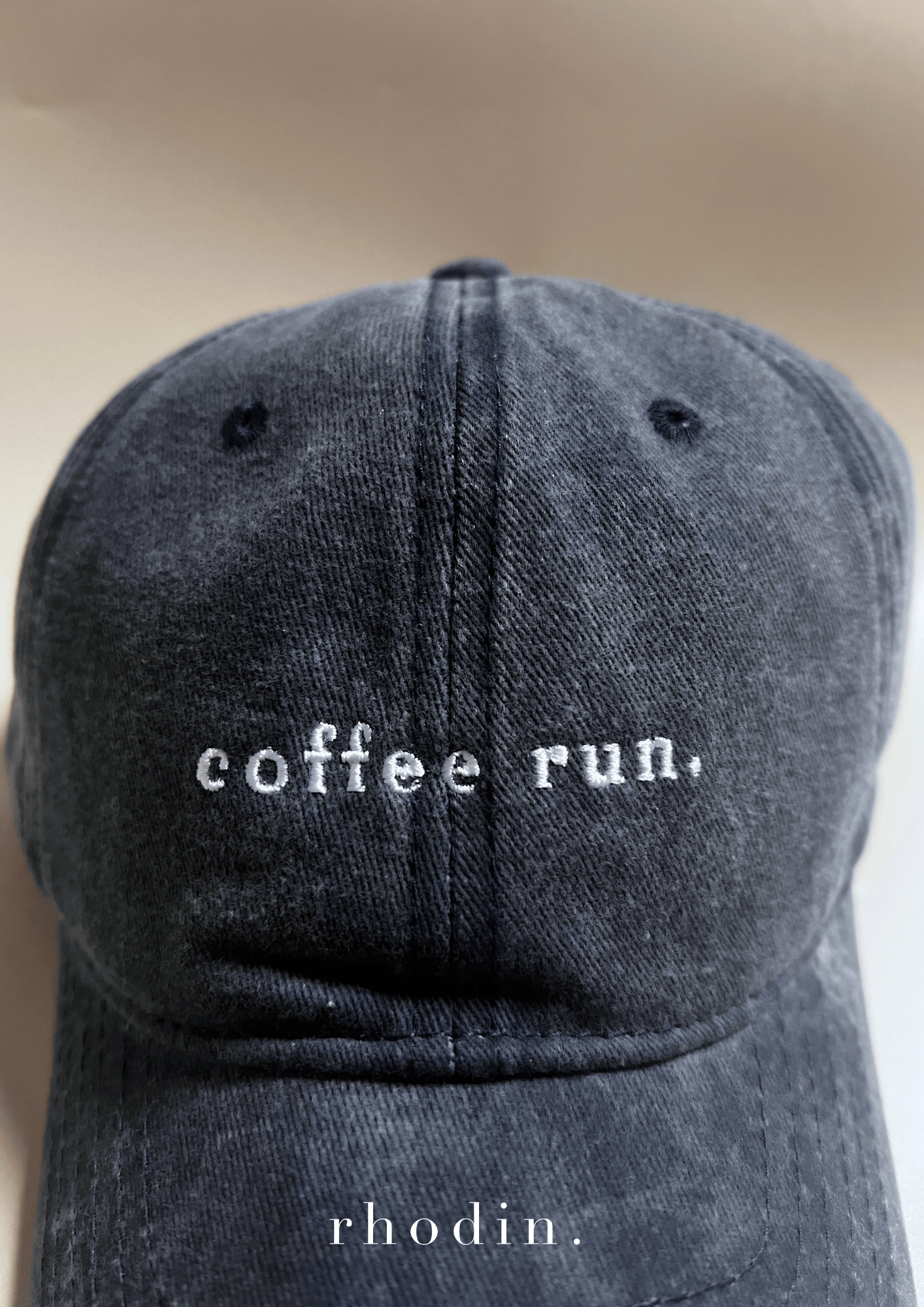 RC Baseball Cap - Blue Washed  - Coffee Run Logo RESTOCKED