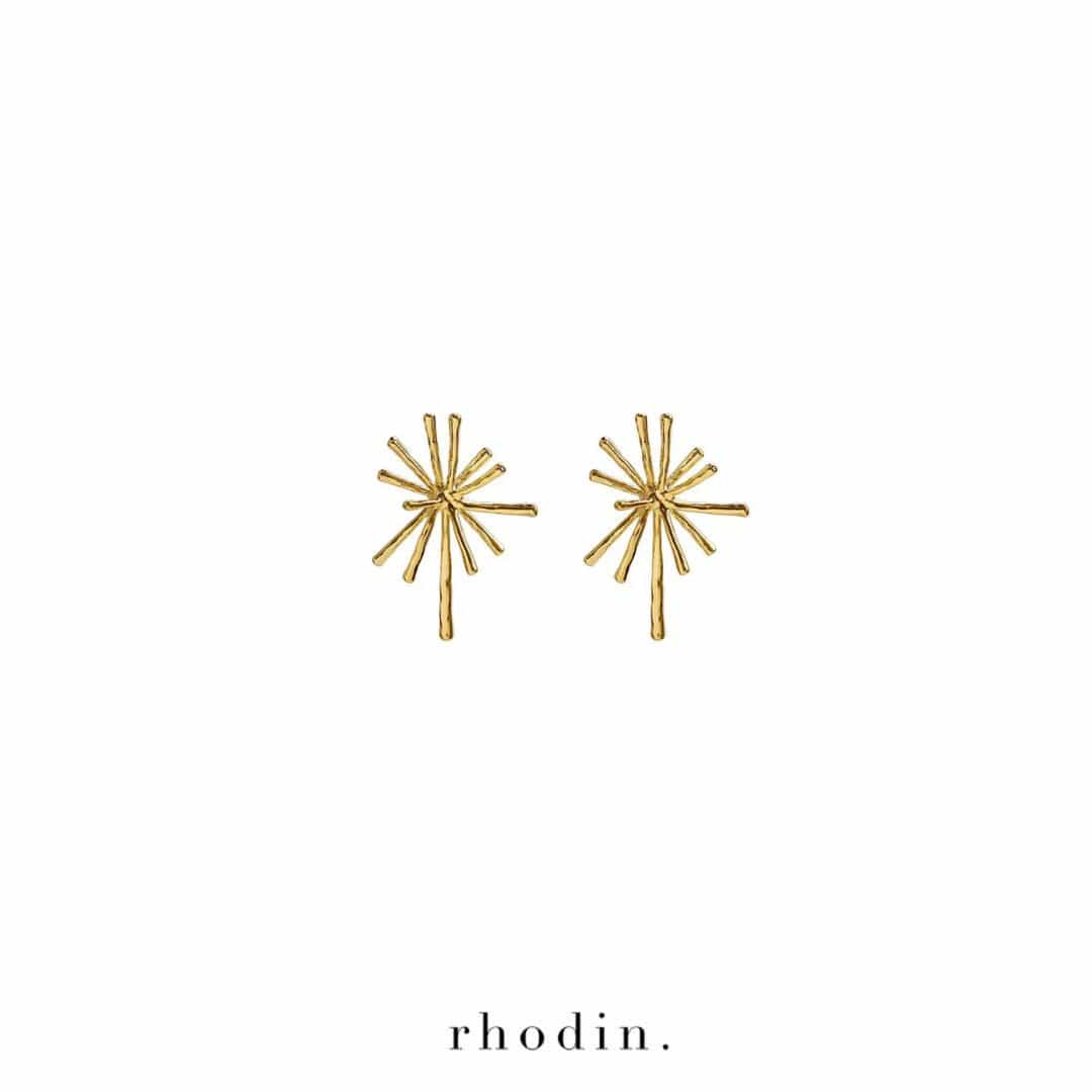 RC Starburst gold earrings