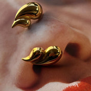 RC Gold Wave Earrings