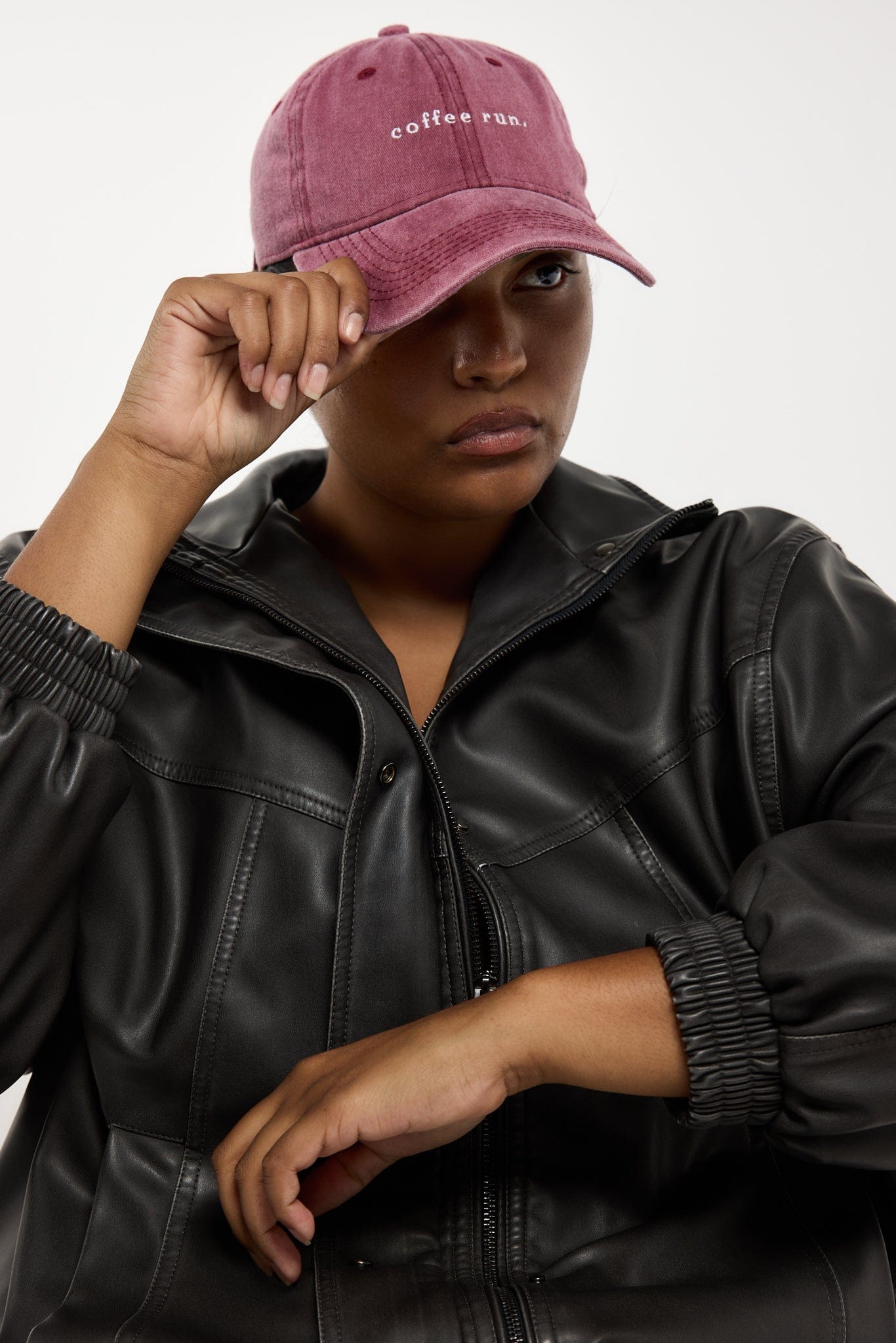 RC Baseball Cap -  Burgundy - Coffee Run Logo  - Pre order. Arriving May