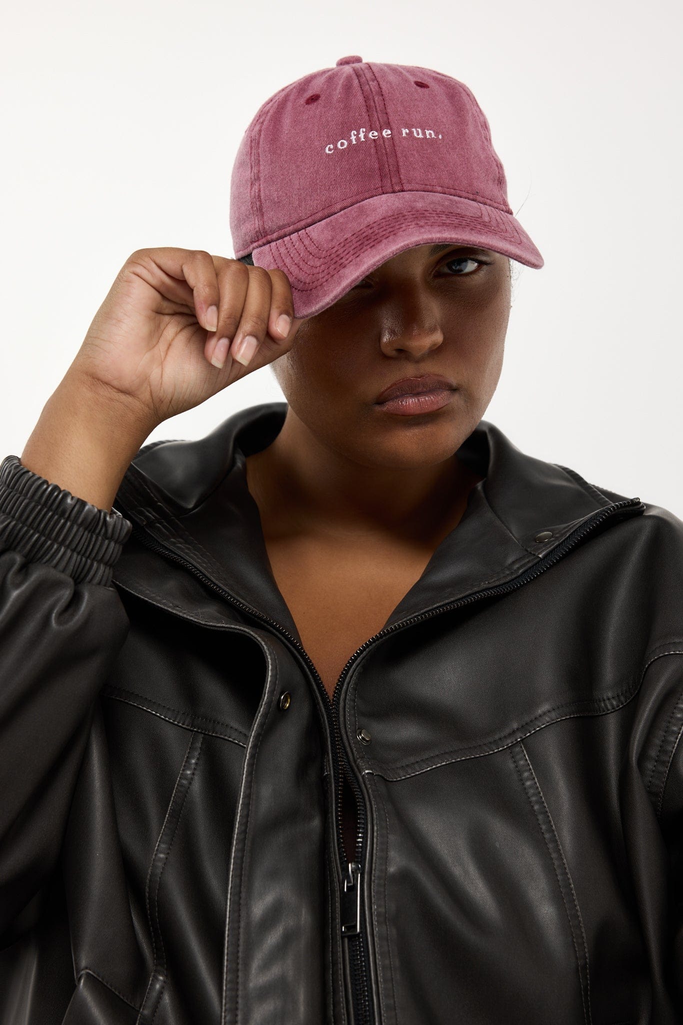 RC Baseball Cap -  Burgundy - Coffee Run Logo  - Pre order. Arriving May