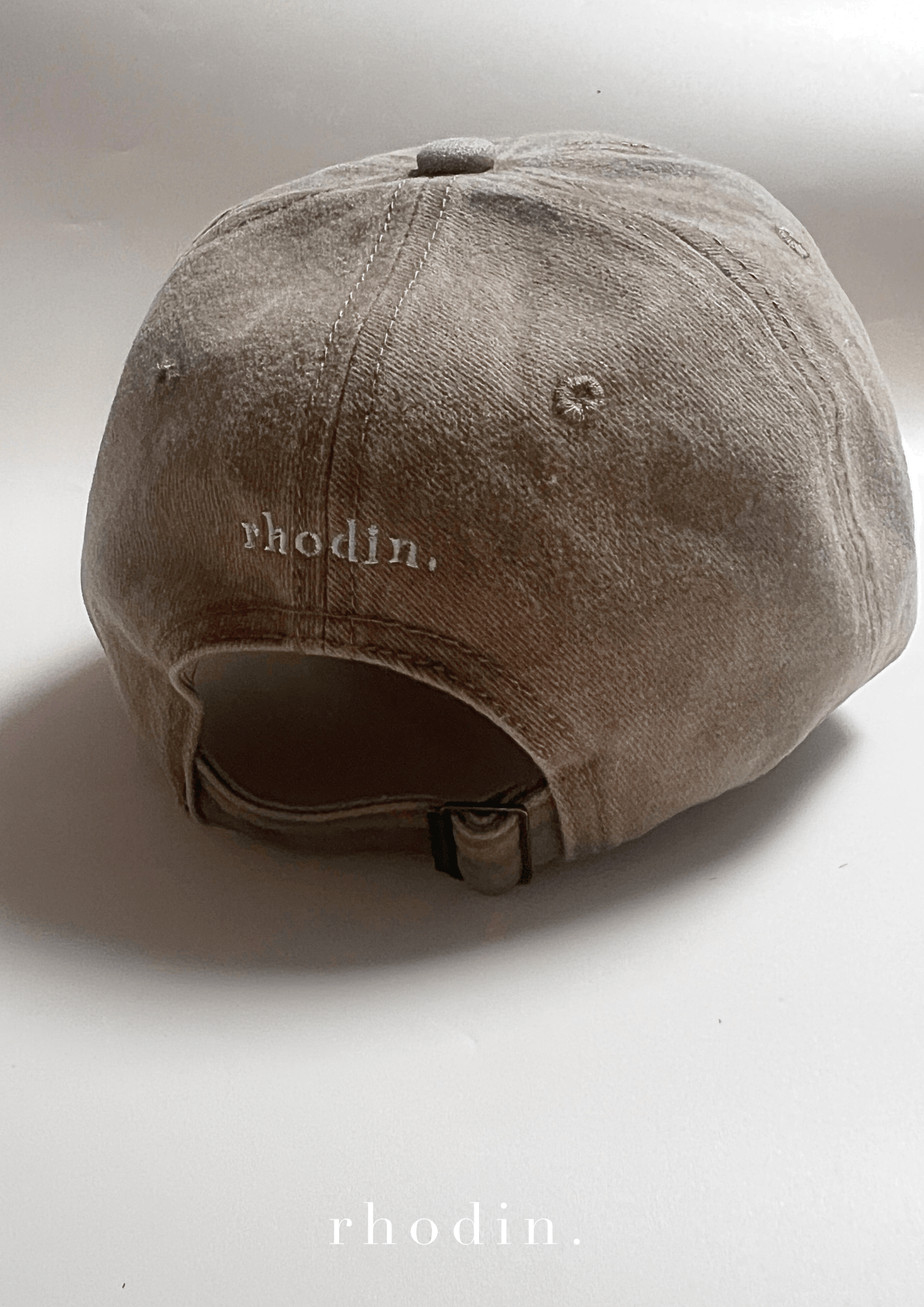 RC Baseball Cap - Biscuit Warm Beige Washed  - Coffee Run Logo