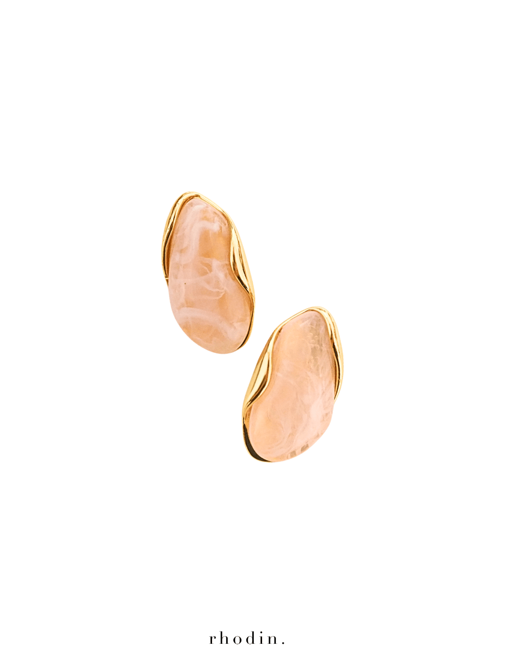 RC Opalite Peach earrings
