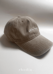 RC Baseball Cap - Biscuit Warm Beige Washed  - Coffee Run Logo