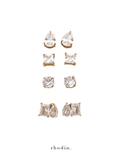 RC Solitaire Round Shape Earrings - Gold Back