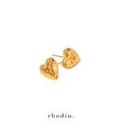 RC Gold Beach Heart Earrings