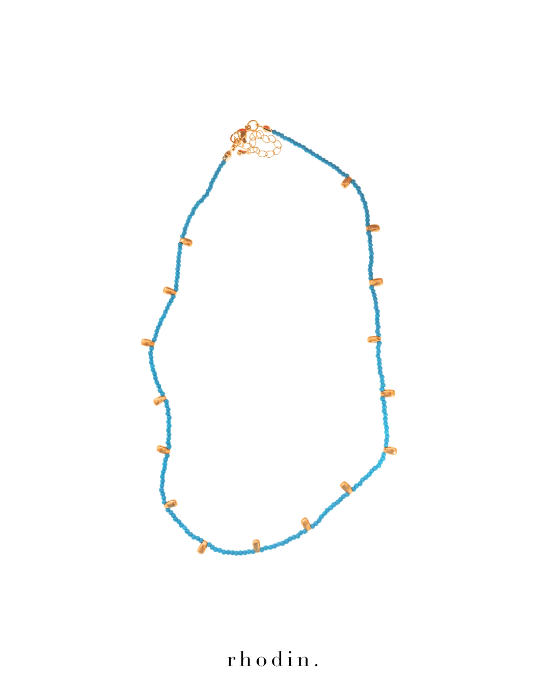 RC Turquoise Gold Beach Chain - Beaded
