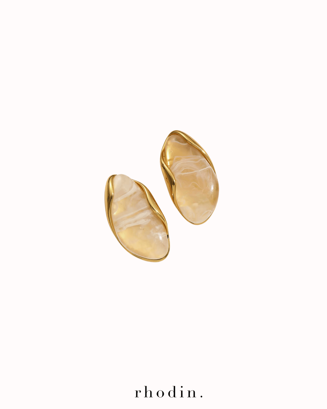 RC Opalite Cream earrings