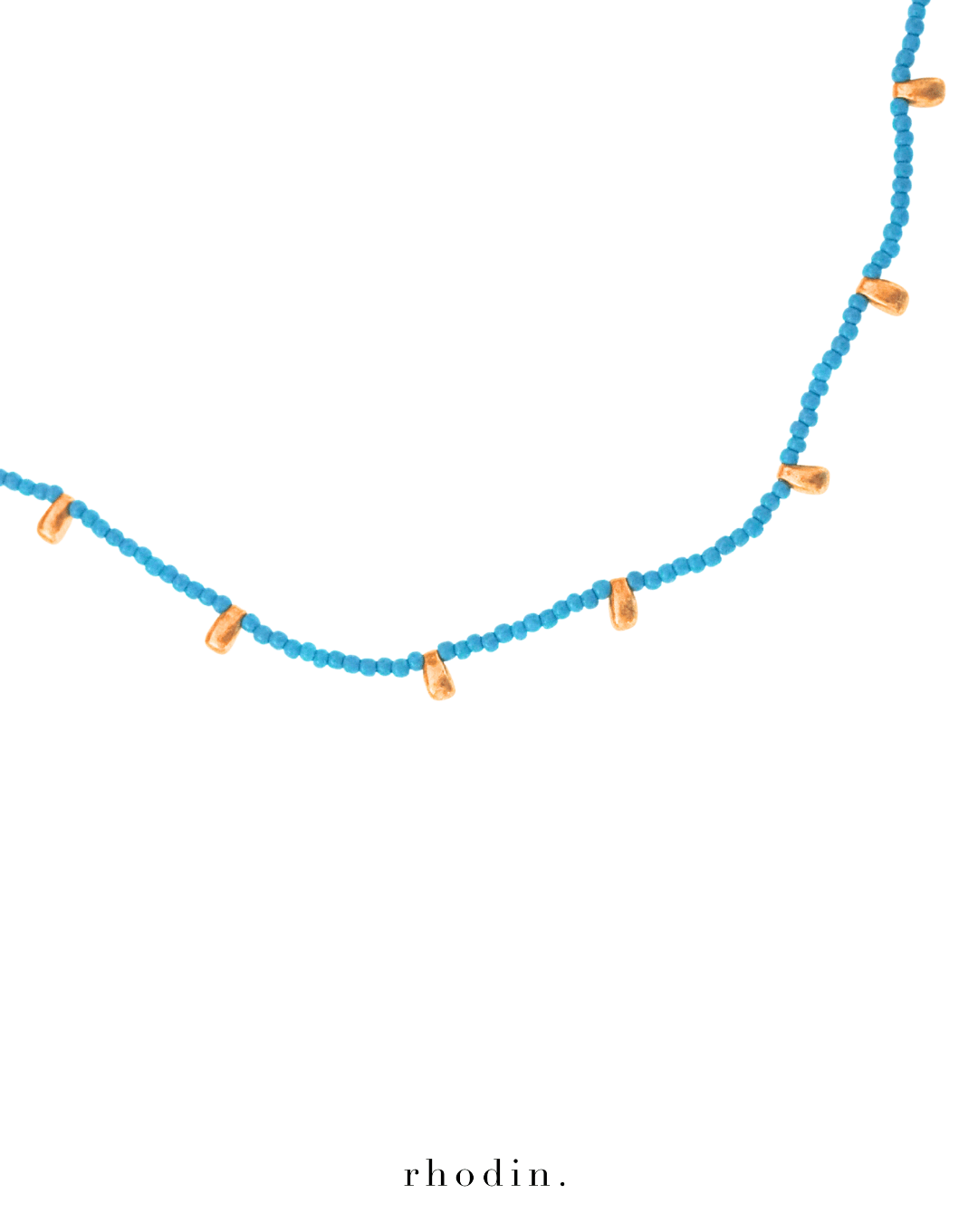 RC Turquoise Gold Beach Chain - Beaded