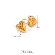 RC Gold Beach Heart Earrings