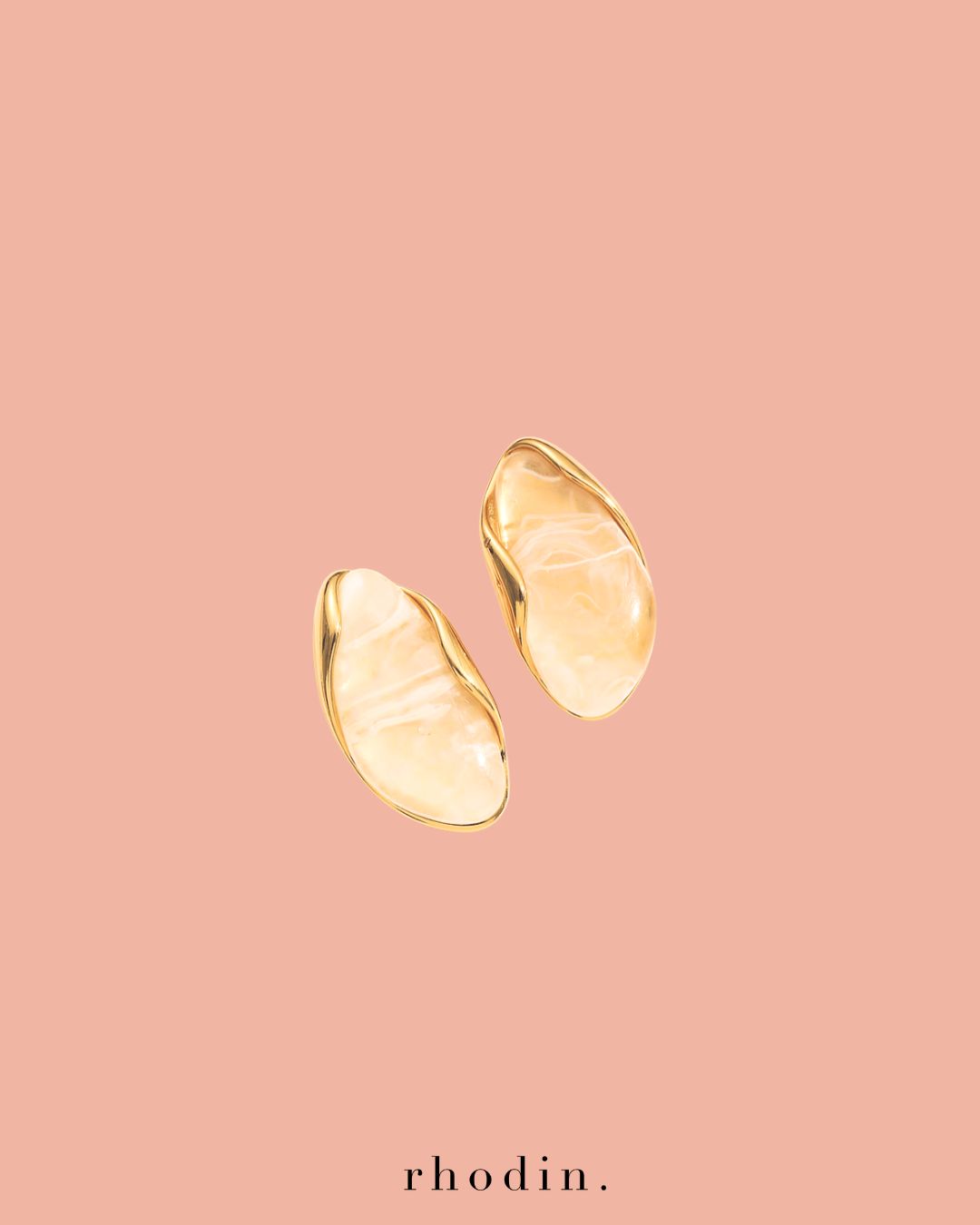 RC Opalite Cream earrings