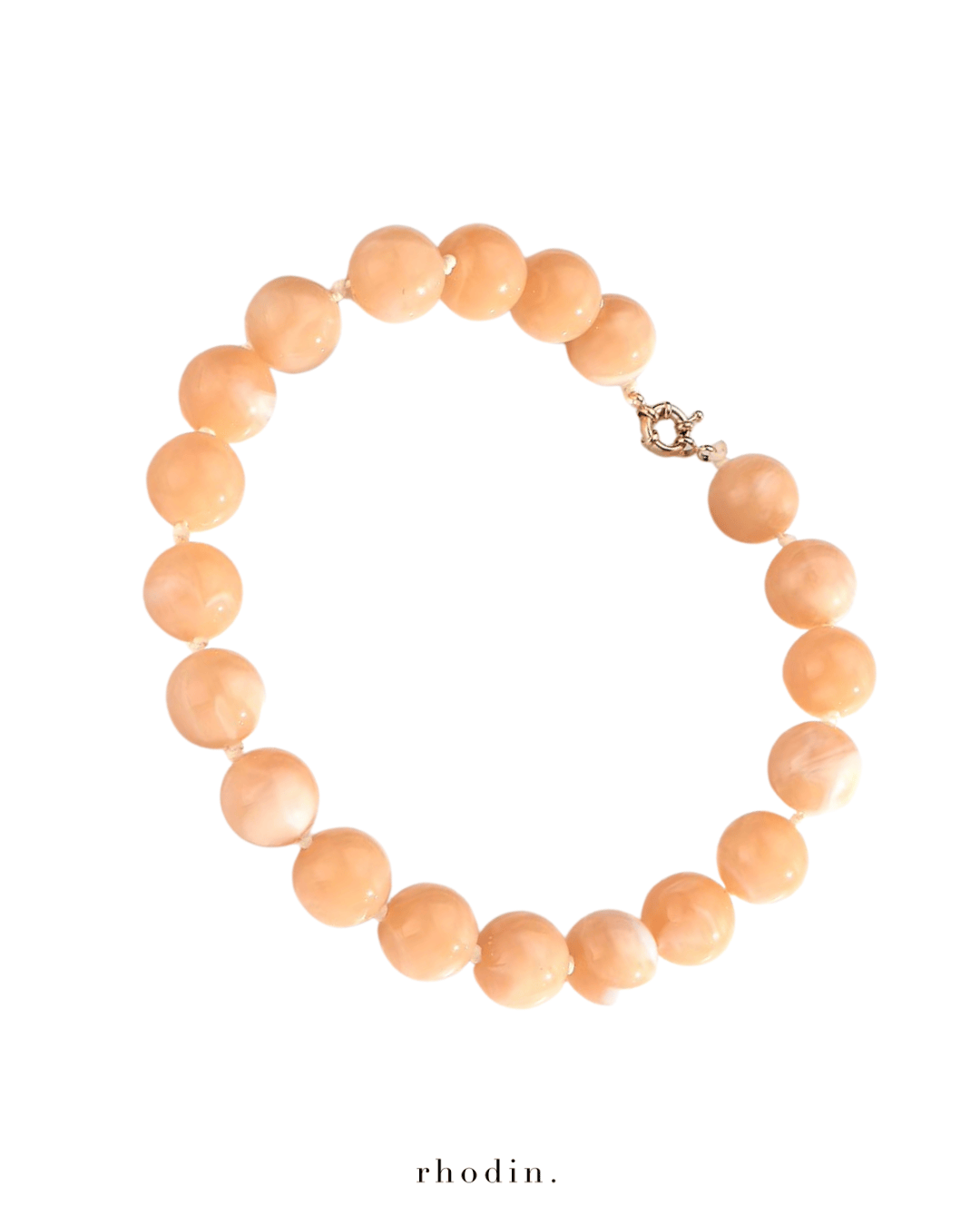 rhodin. Necklace RC Peach Marble Holiday Necklace
