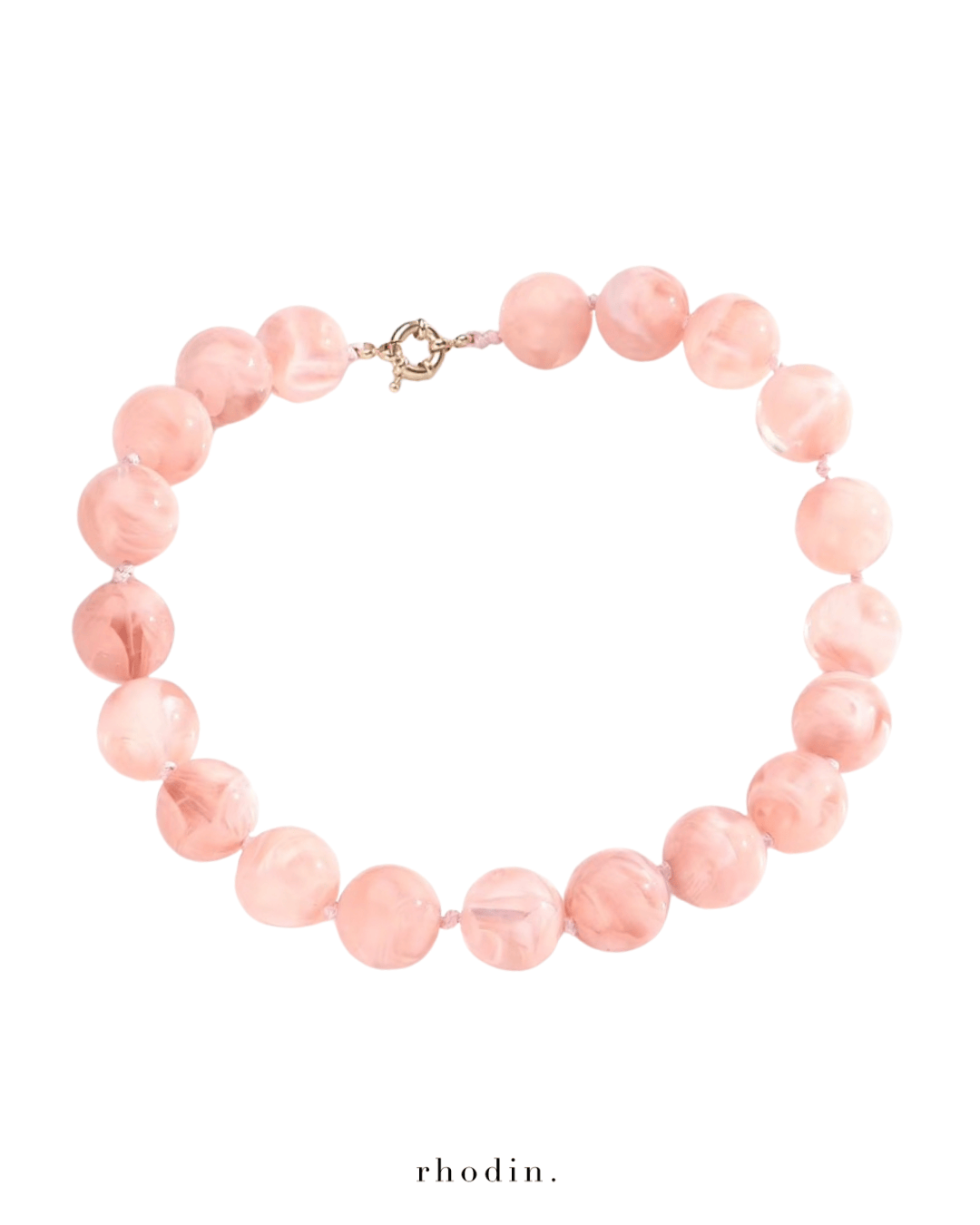 rhodin. Necklace RC Pink Marble Holiday Necklace