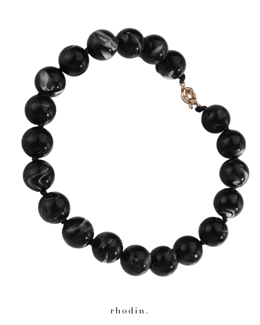 rhodin. Necklace RC Black Marble Holiday Necklace