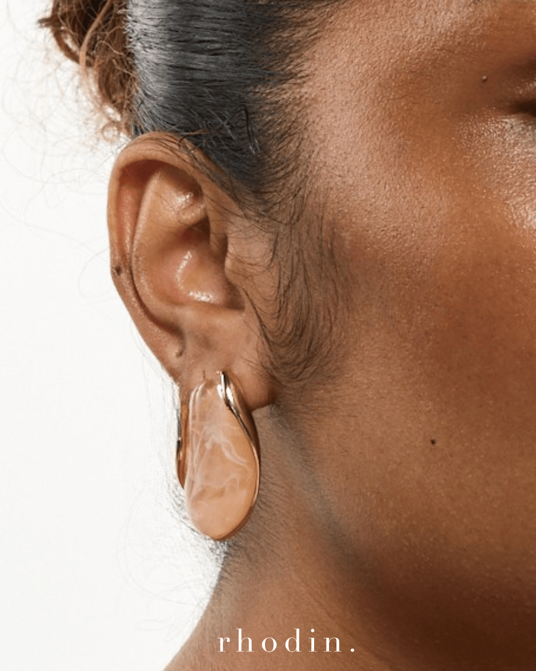 RC Opalite Peach earrings