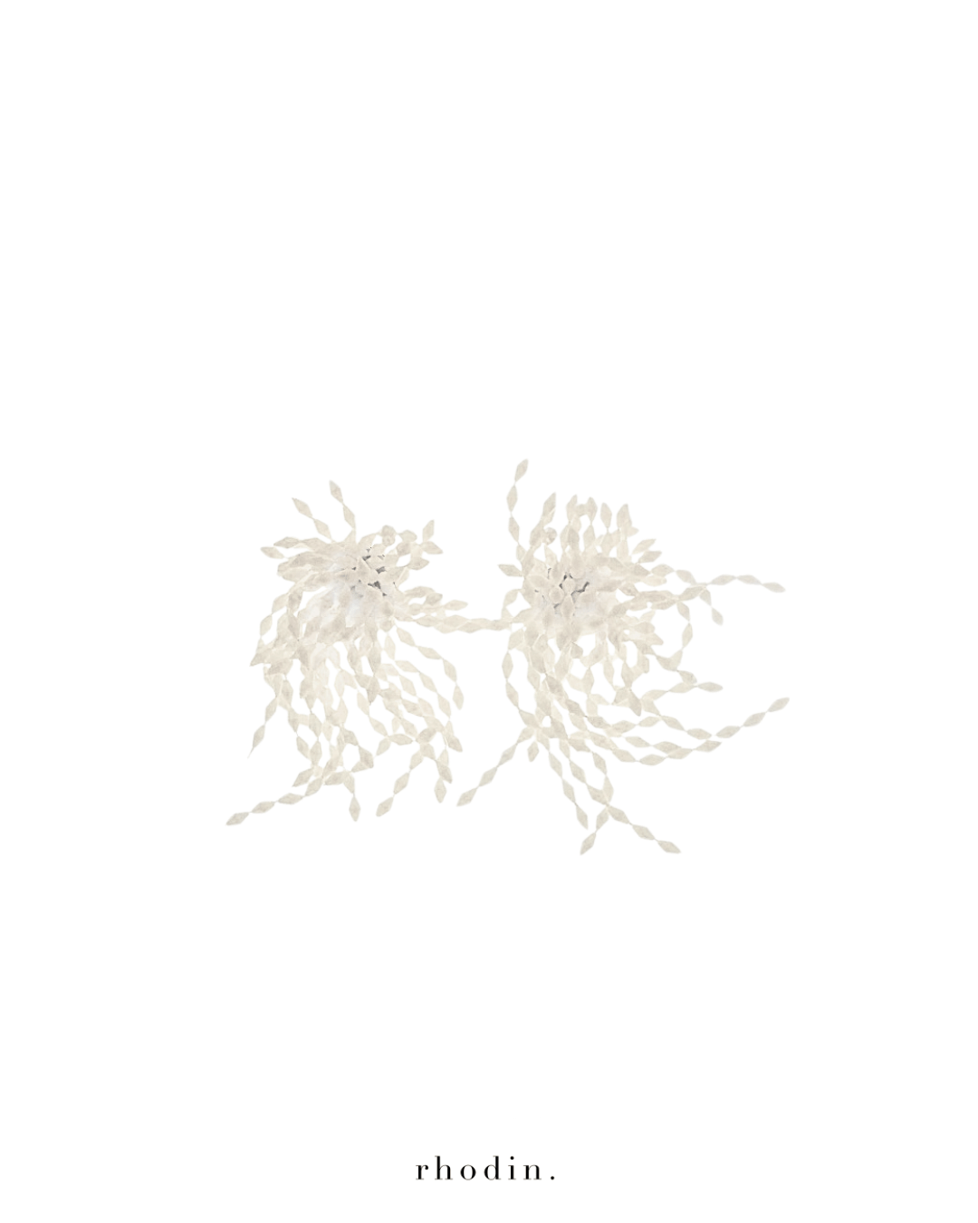 rhodin. RC BLANC WATERFALL EARRINGS