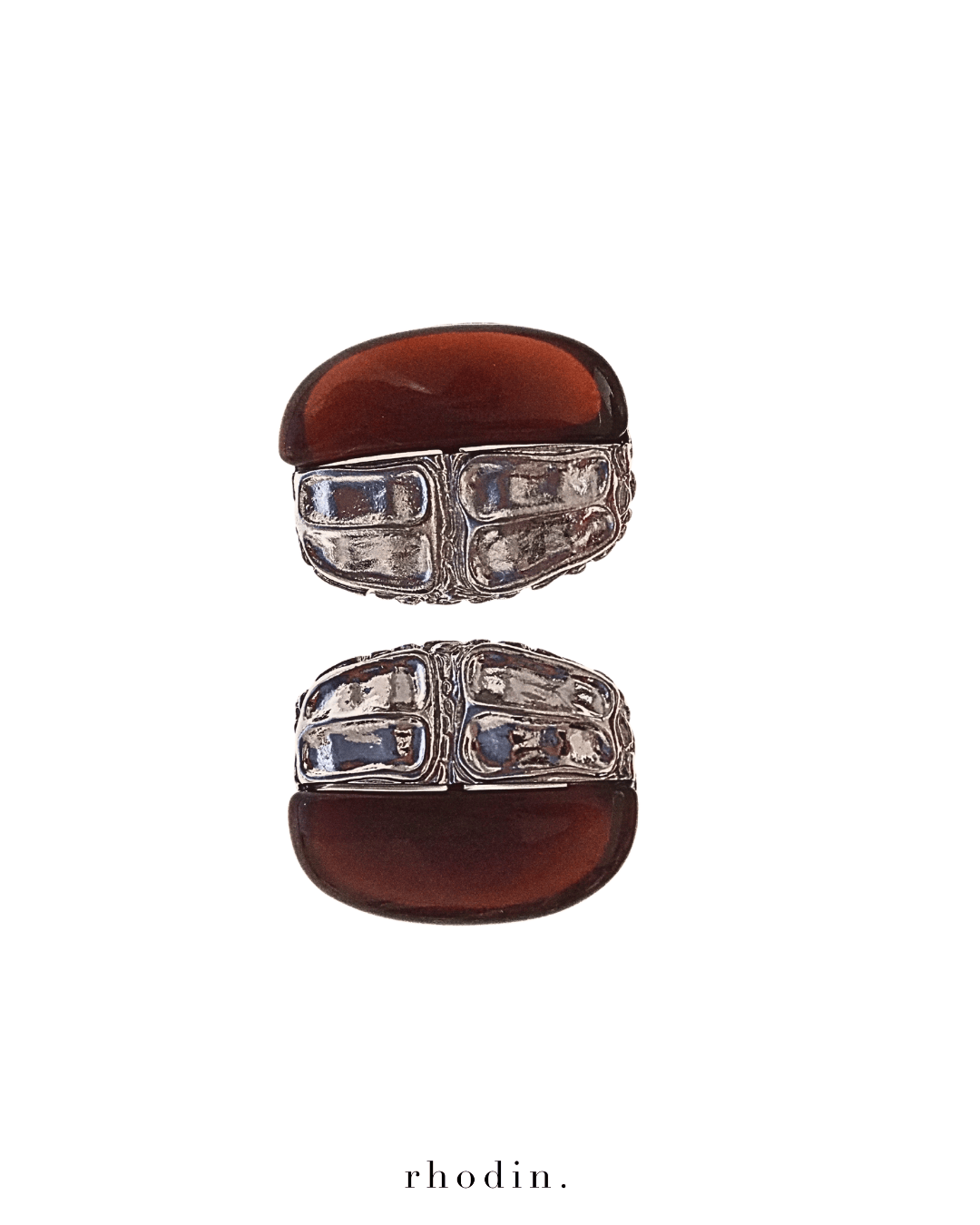 RC Scarab Silver earrings