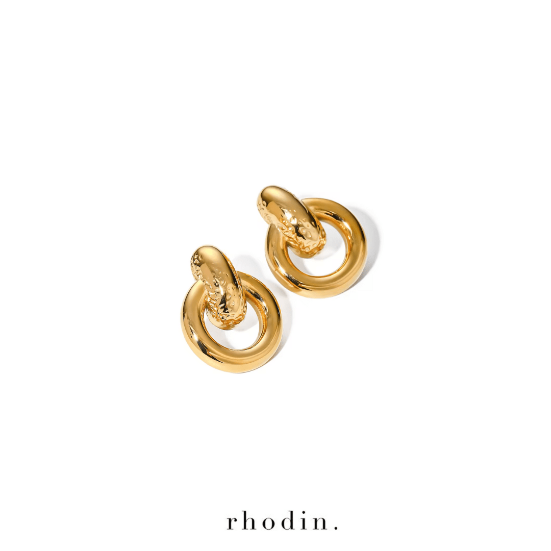 RC Circle Gold Earrings