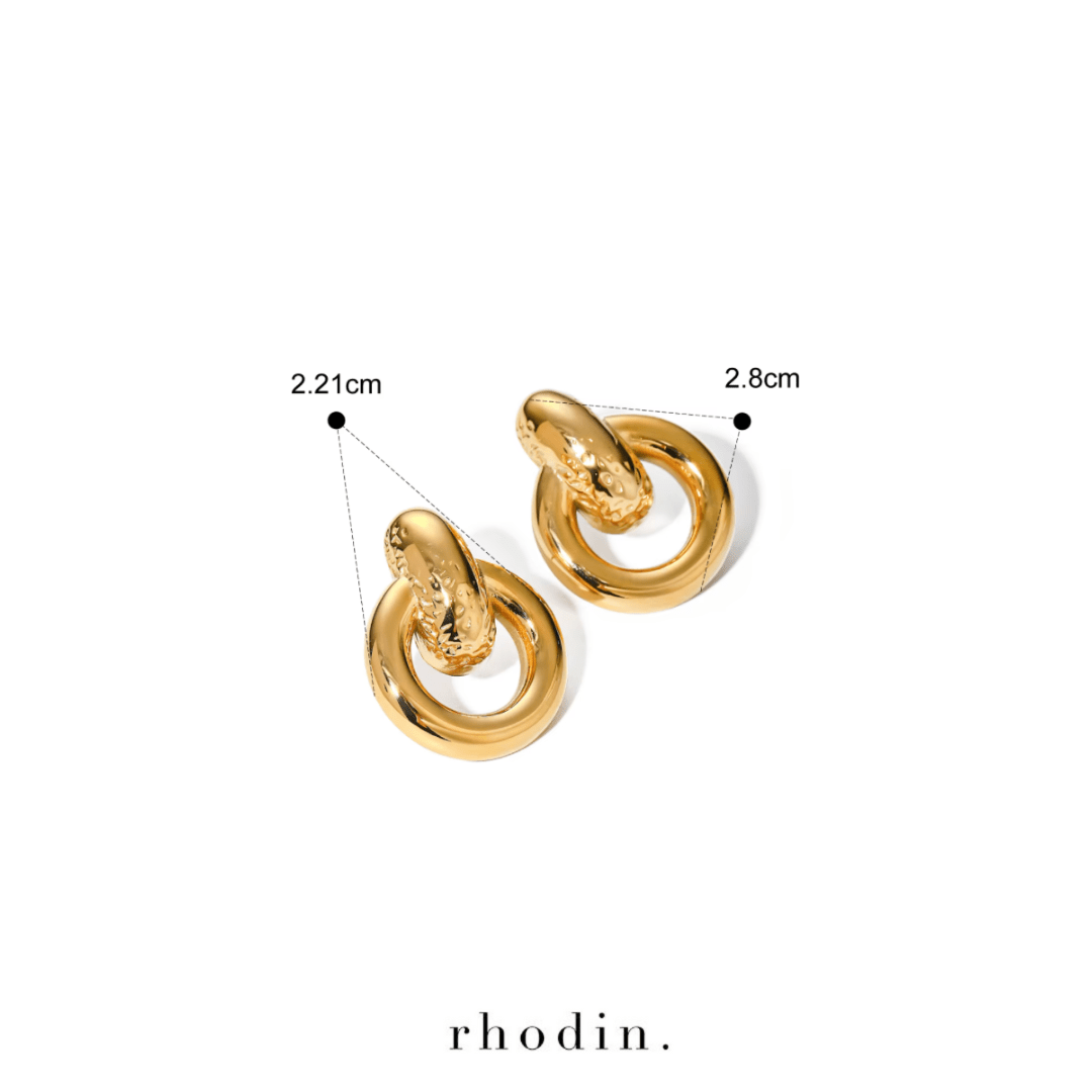 RC Circle Gold Earrings