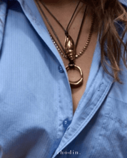 rhodin. RC Gold Circle Pendant Necklace Adjustable