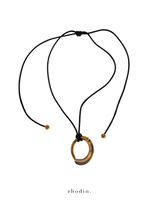 RC Gold Circle Pendant Necklace Adjustable