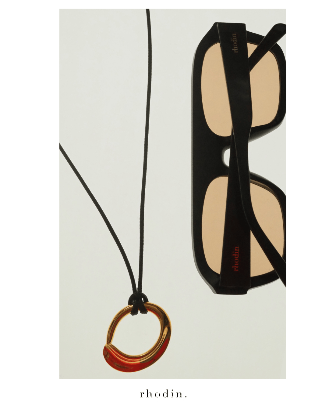 rhodin. RC Gold Circle Pendant Necklace Adjustable