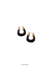 RC Horseshoe Hoop Noir Earrings - New Design