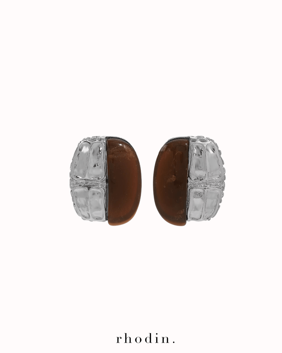 RC Scarab Silver earrings