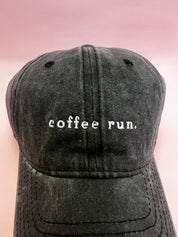 RC Baseball Cap - Grey Washed  - Coffee Run Logo…Restocked