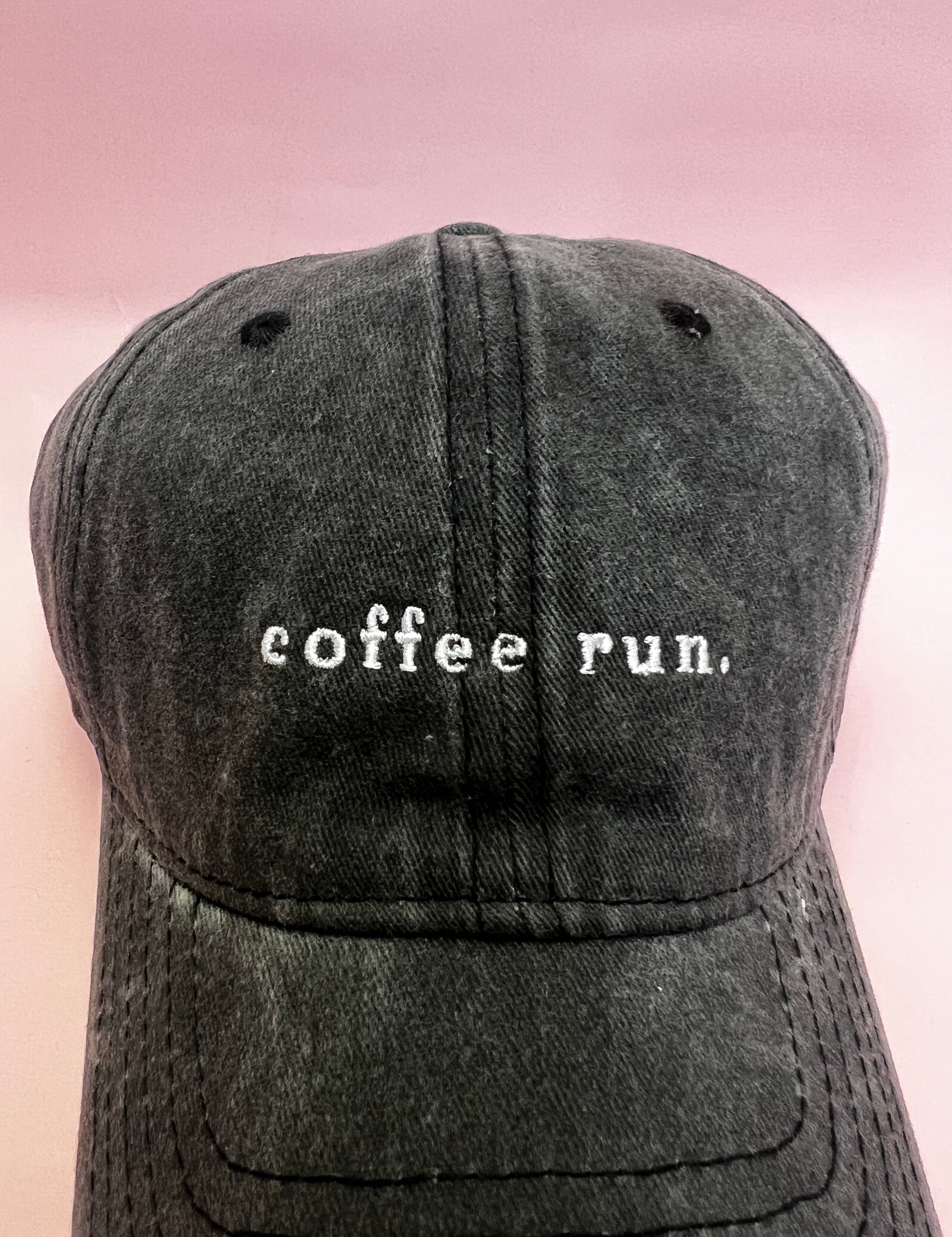 RC Baseball Cap - Grey Washed  - Coffee Run Logo…Restocked