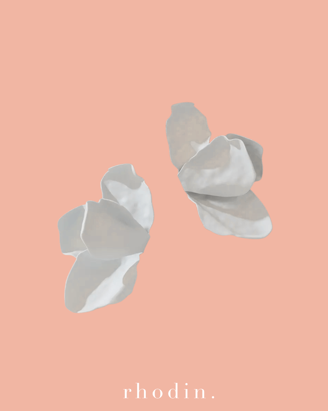 RC White Petal Dream Earrings