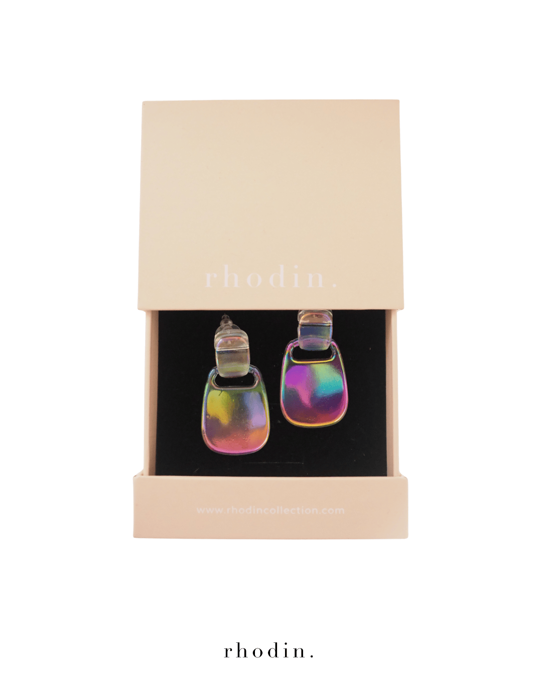 RC Crystal Geo Rainbow Earrings
