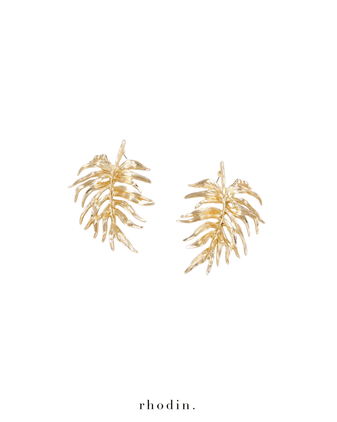 RC Gold Lu Leaf Earrings - New Design