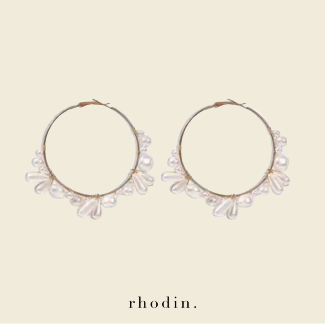 RC Summer Pearl Hoop Earrings