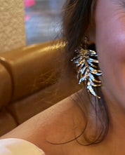 RC Gold Lu Leaf Earrings - New Design