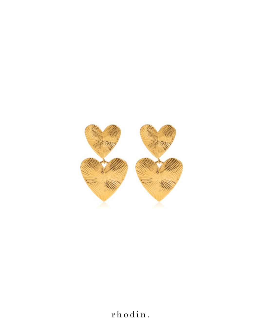 rhodin. RC Double Love Earrings
