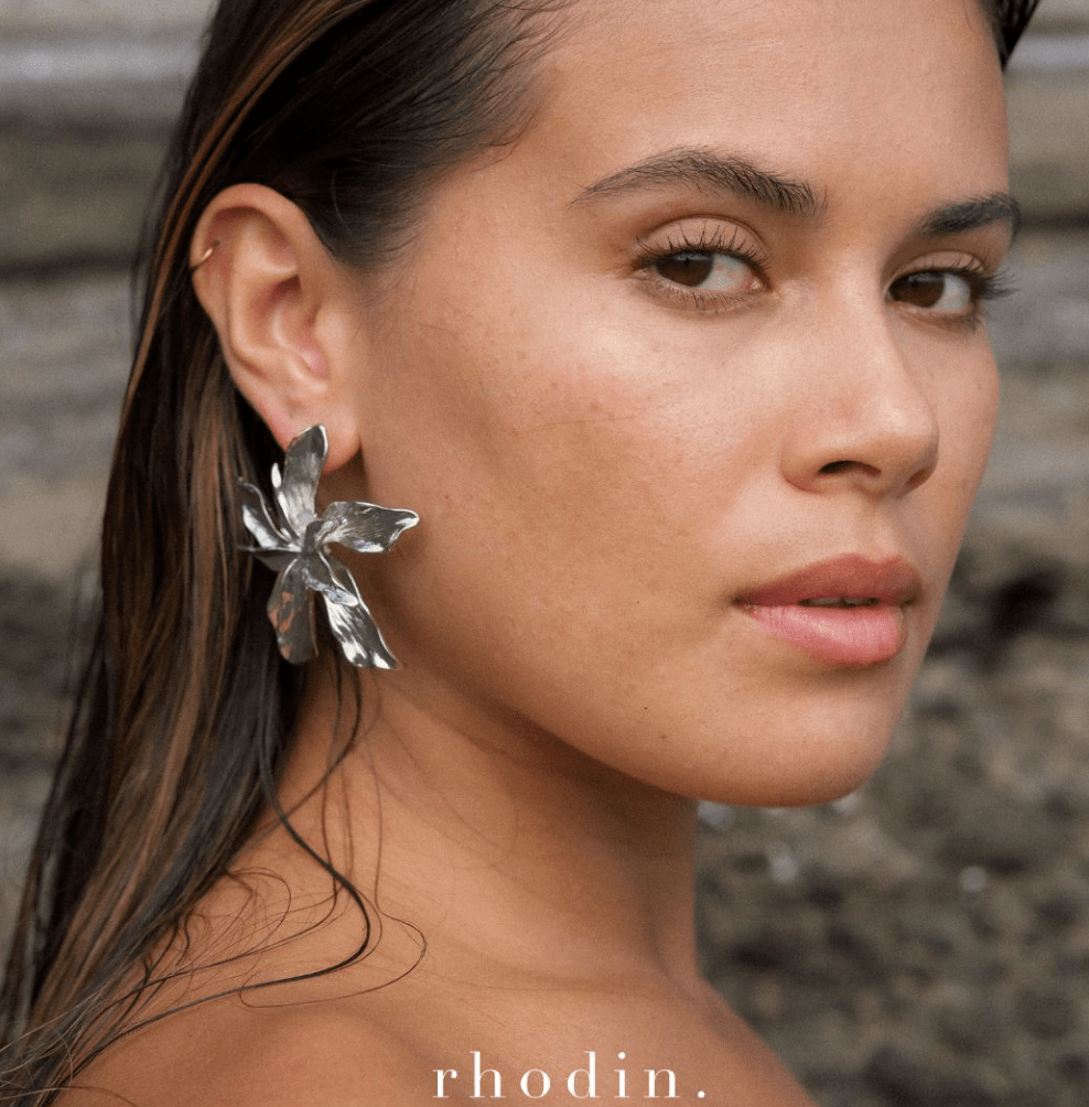 RC Silver Show Petal Earrings