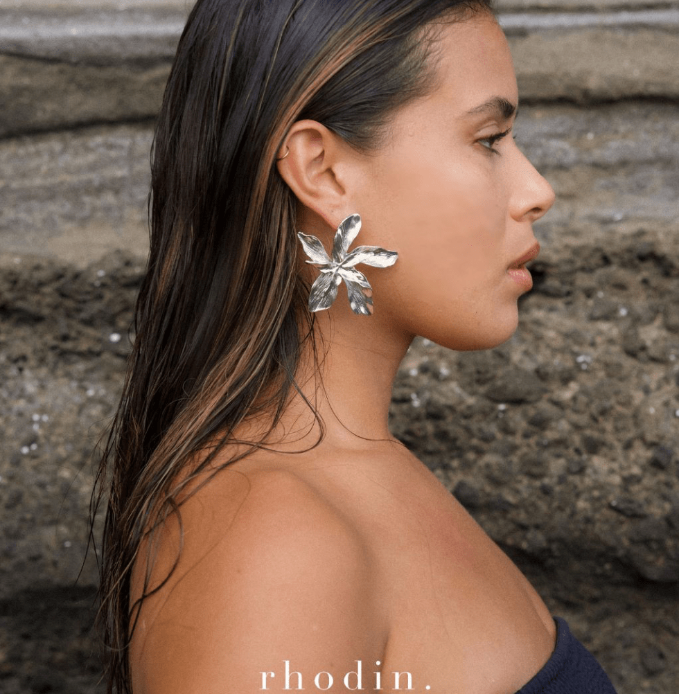 RC Silver Show Petal Earrings