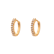 RC Diamante Gold Huggie 18k plated earrings