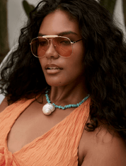 RC Aviator Gold Sunglasses