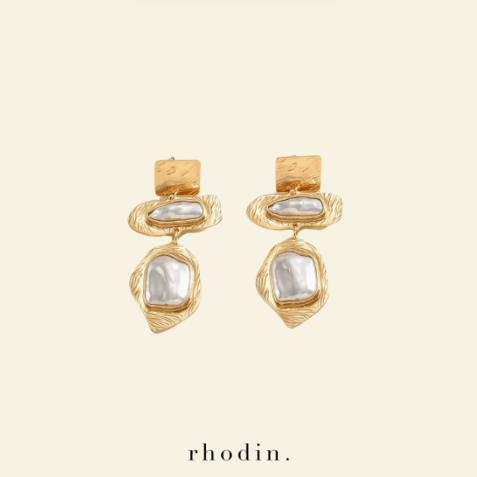 RC Pearl Hydra Gold Earrings